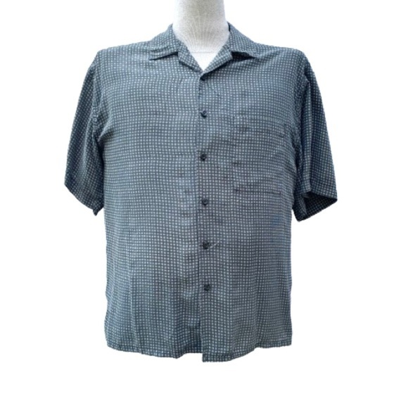 Denver Hayes 100% Silk Tropical Weight Hawaiian Resort Shirt Size L - Picture 7 of 8